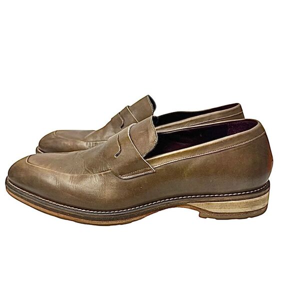 Mezlan Brown Leather Penny Loafers Men’s Size 10 EU 43 Spain Luxury Dress Shoes